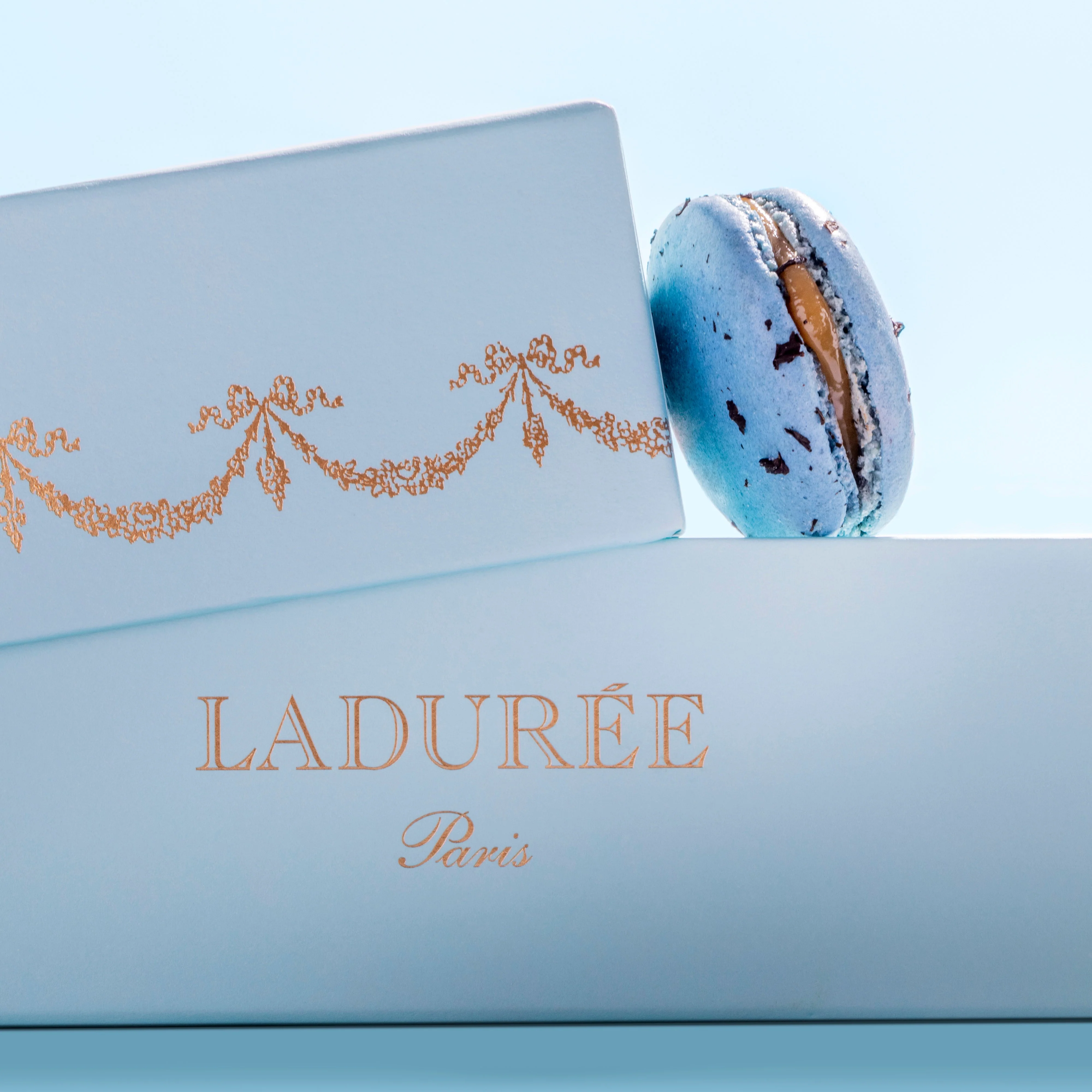 Coffret de 28 macarons "Intemporel" - Bleu - Image 4